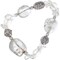 Earth's Jewels Semi-Precious Natural Crystal Quartz Clear Stretch Bracelet